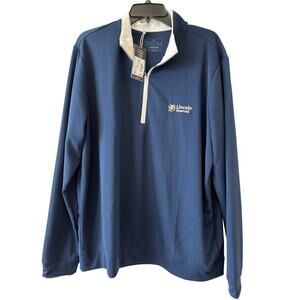 Adidas Navy Blue Lightweight Half-Zip Golf Pullover Lincoln Financial Men’s XL